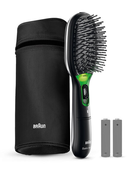 Satin Hair Brush Iontec 730 with travel case